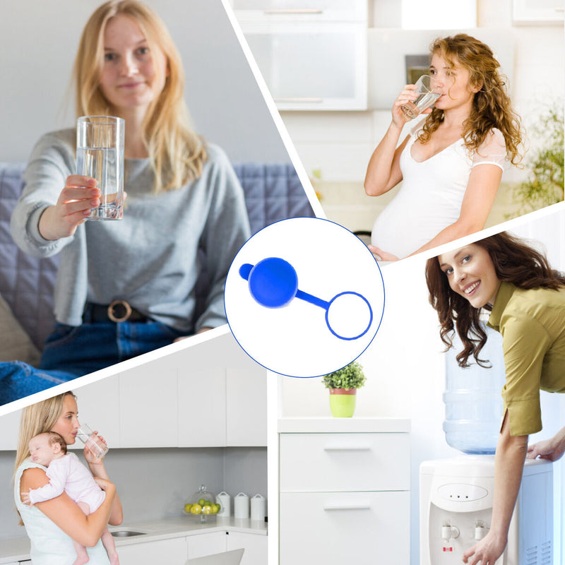 Water Jug Cap - Reusable Bottle Caps No-Spill Jug Lid for 55mm Bottles (Pack 5)