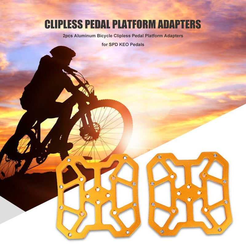 2x SPD KEO Bicycle Pedal Platform Aluminum Adapters Universal for MTB Road Bike