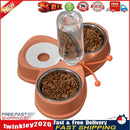 Cat Food Bowl Automatic Feeder Water Pet Dog Food Drink Dish Bowl (Orange) Newly