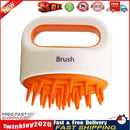 Silicone Scalp Head Massager Comb Handheld Hair Washing SPA Brush (Orange) Newly