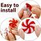 Christmas DIY Red & White Candy Hanging Pendant Ornaments Xmas NICE Decor T6I9