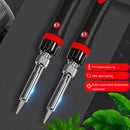 Electric Soldering Iron Portable Digital Display Adjustable Welder Red (EU)