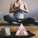Crystal Pyramid Healing Energy Meditation Crystals Home Office Decor (D) Newly