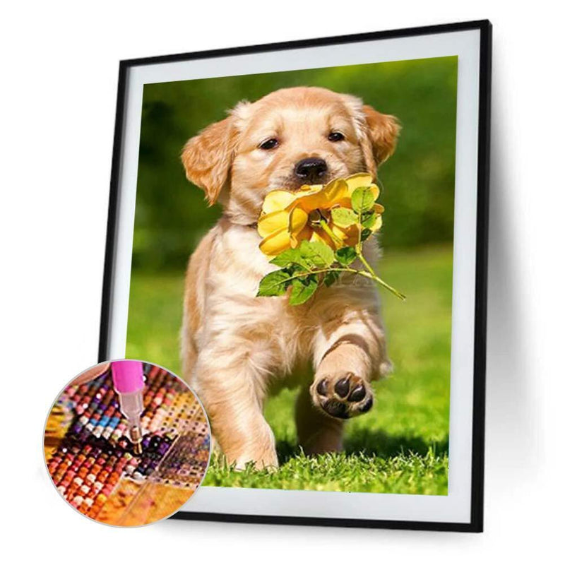 5D DIY Full Drill Diamond Painting Dog Embroidery Mosaic Craft Kits Home Decor