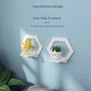 Wall Shelf Free Punch Wall-mounted TV Background Storage Display Holder (A)