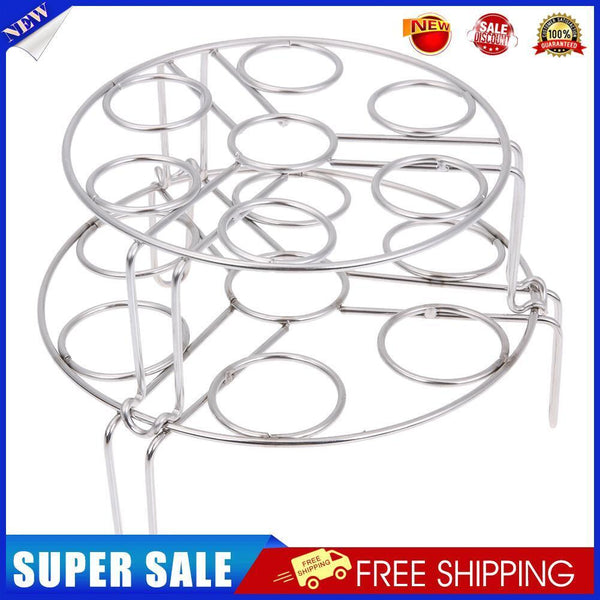2pcs Kitchen Stainless Steel Tripod Egg Steamer Rack Egg Steaming Rack