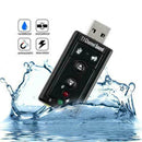 USB PC Laptop To Mic Speaker Headphone 7.1 Channel Audio Adapter Card Sound E1G9