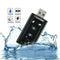 USB PC Laptop To Mic Speaker Headphone 7.1 Channel Audio Adapter Card Sound E1G9