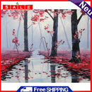 Red woods 50x40cm Oil Paint By Numbers Picture Painting