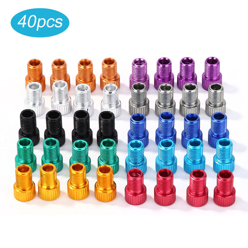 40pcs Bike Presta to Schrader Valve Adapter Converter Inflated Tire Accessories