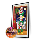 DIY Diamond Painting Christmas Dwarfs Hang Wreaths Full Round Drill Picture