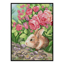 Full Embroidery Print 2 Strands Stamped Cross Stitch DIY Scented Rabbit 14C