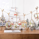 House Xmas Ornament Wood Hanging Christmas Tree Pendant Snowman Snowflake Elk