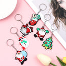 Christmas Tree Cartoon Key Buckle Keyring Hanging Pendant Keychain Santa Claus