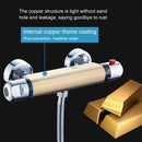 Zinc Alloy Bathtub Thermostatic Mixer Tap Solar Temperature Control Faucet Valve