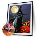 Snowvirtuos Halloween Black Cat 5D Full Drill Diamond Painting DIY Craft Cross