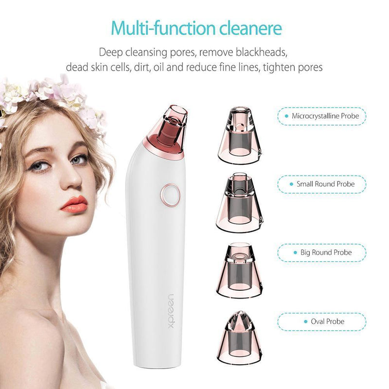 Facial Pore Vacuum Suction Blackhead Remover Face Acne Cleansing Cleaner