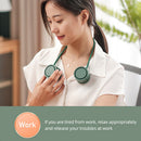 Silent Cooling Hanging Neck Fan Leafless Sport Travel Personal Fans (Green)