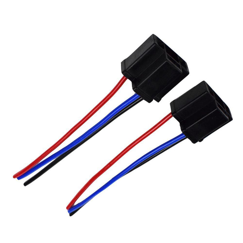 2pcs H4 9003 Socket Wiring Harness Headlight Fog Lamp Female Connector Pig Tail