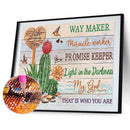 5D Diamond Painting DIY Flower Letter Special Shape Partial Drill (KA350) Newly