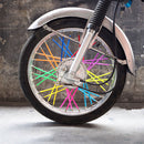 72pcs Colorful Spoke Skins Covers Lightweight Wheel Spoke Wraps Protection Cover