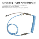 Coiling Mechanical Keyboard Aviation Connector Type-C USB Coiled Aviator Wire