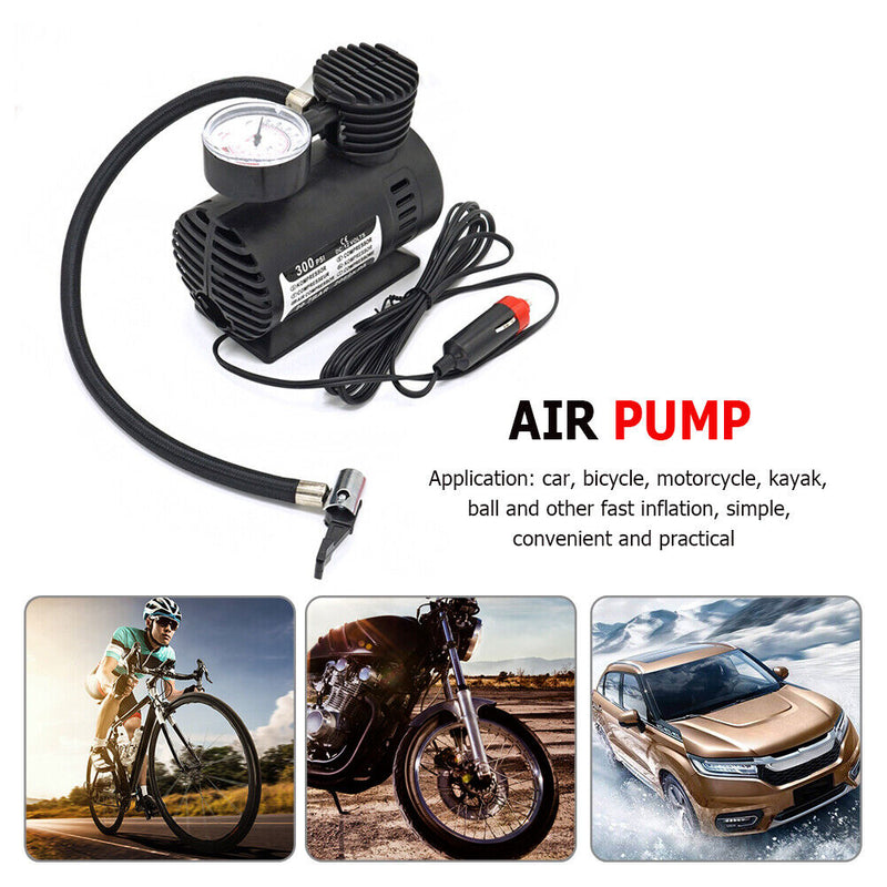Portable 300psi Car Mini Air Compressor Pump Automobile Tire Tyre Inflator Pump