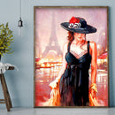 5D Diamond Painting Kit Woman with Hat Full Round Drill DIY Crafts (NH987)