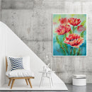 Flower Oil Paint By Numbers Kit DIY Home Decoration Gift Wall Art Picture Cra