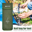 Outdoor Camping Tent Pegs Nails Bag Hammer Wind Rope Storage Pouch (30cm) Newly
