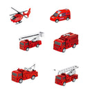 6pcs Inertia Fun Engineering Car Set Army Racing Vehicle Excavator Plane Mode