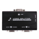 1pc 1 to 2 250MHz HD VGA UHD Signal Splitter Video Duplicator Amplifier