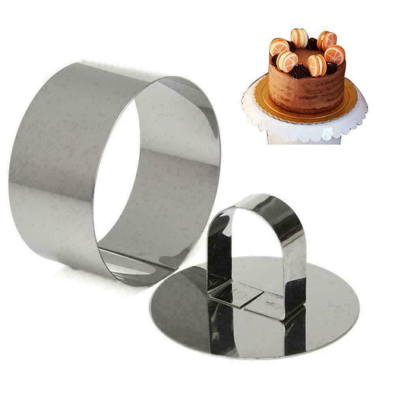 Round Mousse Mould Cake Steel Ring Pastry Mold Baking L0Z0 Tool S4D5 U2Y8 N6T9