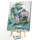Painting By Numbers Flower DIY Oil Coloring Canvas Paint Drawing Pictures