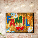 5D DIY Full Round Drill Diamond Painting FAMILY Luminous Art Mosaic Kit 40x30cm