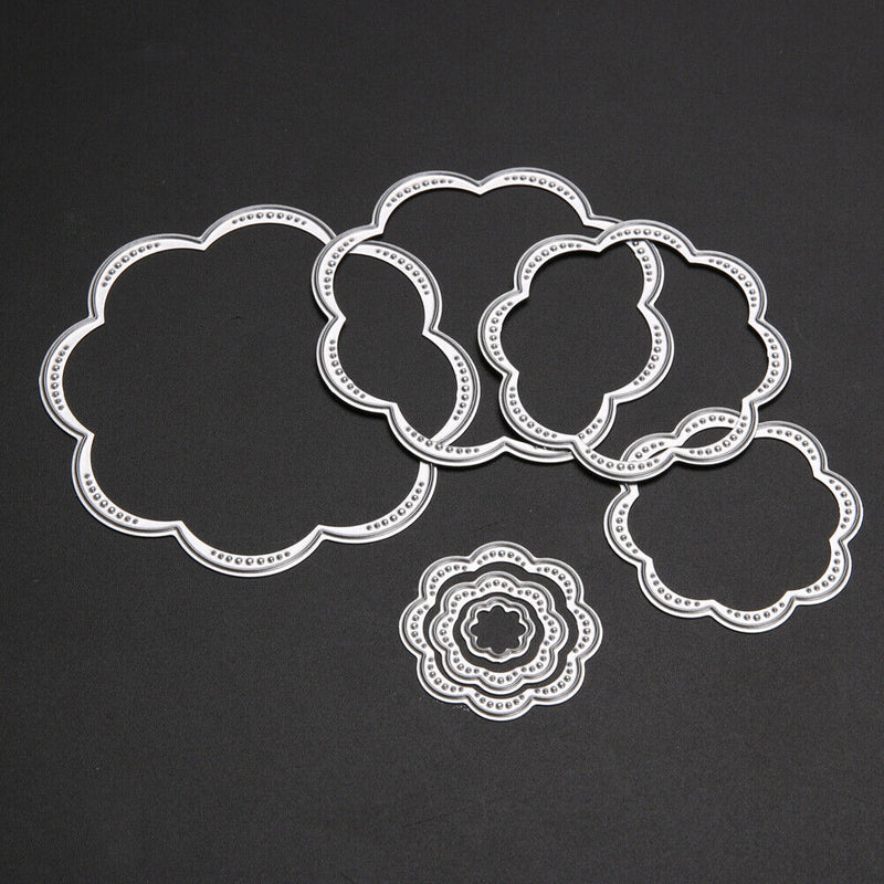 7Pcs/Set Flower Circles Metal Cutting Dies Stencils DIY Scrapbook Newly