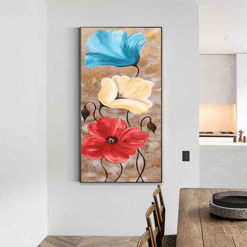 Paint By Numbers for Beginner Various Colors Poppies Painting Kit 40x80cm