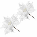 Home Decoration Xmas Gift Christmas Tree Flowers Glitter Ornament Poinsettia