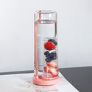 Plastic Water Bottle Straws Portable Tea Fruit Outdoor Travel Mug (Pink) Newly