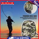 Digital Camo Portable Fishing Reel Bag Protective Case Bag Fishing Accessories