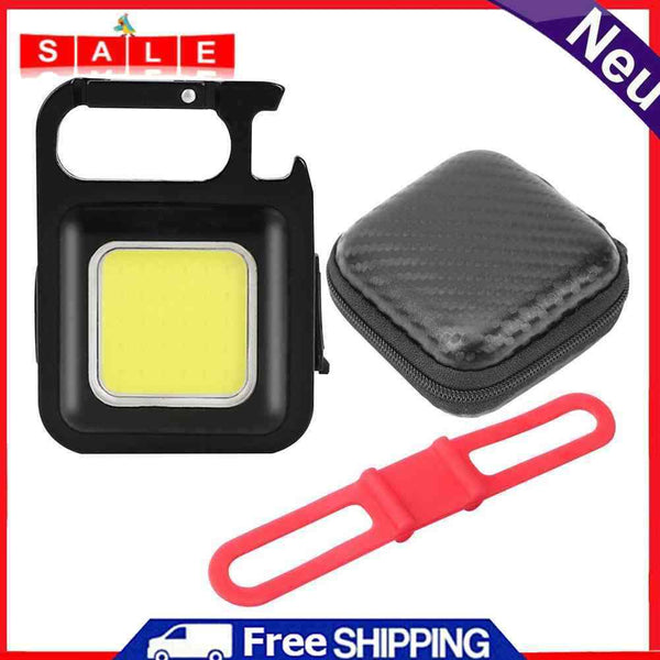 COB Inspection Night Light Portable Keychain Design with Black Storage Box