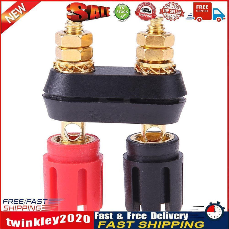1pc Amplifier Speaker Banana Plug w/ Red+ Black Couple Terminals Connector Newly