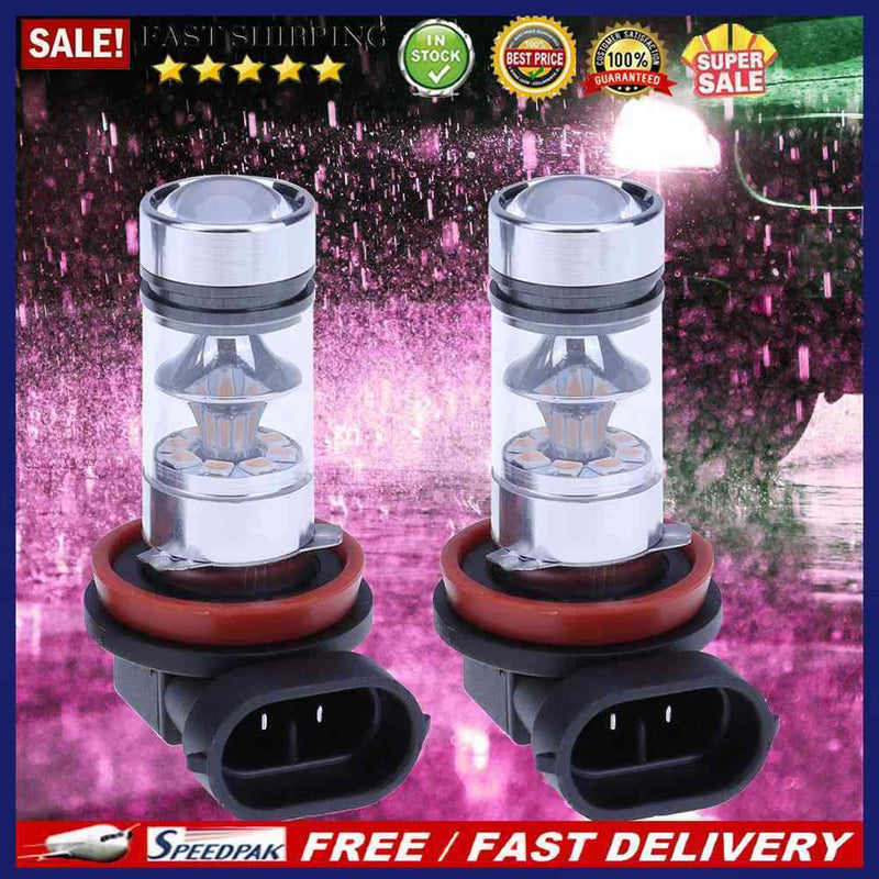 2pcs 100W DC 12V-28V H8/H11 20SMD Car Fog Lights Auto Daytime Running Lights