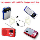 FM Wireless Microphone Headphones Megaphone Radio Mic for Speaker Teaching Meet