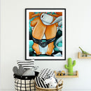 Girl on Toilet Paint By Numbers Kit DIY Frameless Art Picture On Canvas