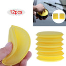 12pcs/lot Car Yellow Foam Waxing Pads Applicator Polish Vehicle Sponge Newly