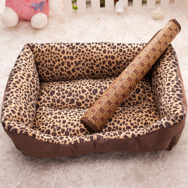 Pet Dog Cat  Summer Cooling Bed Straw Bamboo Cozy Sleeping Pad Mat(L)