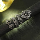 Fashion Women Boho Star Hand Accessories Rings Set Midi Finger Jewelry Moon