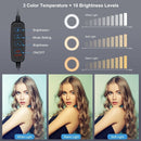 Phone Brackets Video Light Kit 3 Color Temperature 4.7 inch Selfie Ring Light