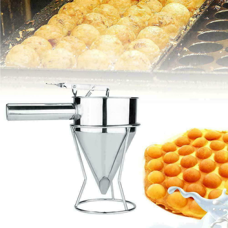Bread Cupcake Waffle Batter Funnel Dispenser Steel V9D9 Sale B5Q8 E6B4